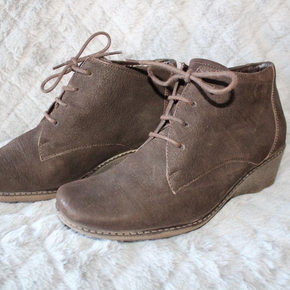 Ara | Shoes | 525 Jenny By Ara Womens Brown Laceup Wedge Ankle Boots 6 |  Poshmark